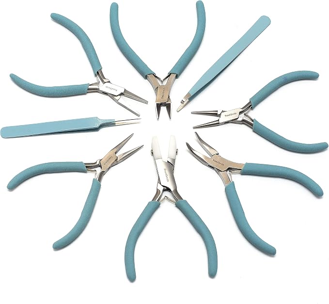 The Beadsmith Fashion Color Pliers, Jewelry Making Supply Set of 8