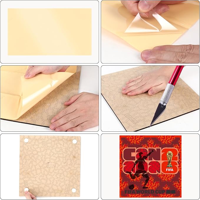 FIFA Canada Poster Wooden Puzzle for Adult, 200 Pieces Irregular Shape Puzzle, 5MM Thick, Creative Collectible Gift for Fans, Officially Licensed Product, 11 x 11