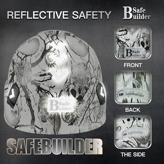 Construction Safety Helmet ABS Hard Hat Adjustable Ventilation System Hardhats Industrial Work Head Protection for Men Certified ANSI/ISEA Z89.1