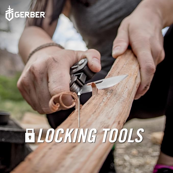 Gerber Truss 17-in-1 EDC Multitool Pliers, Pocket Knife with Sheath, Black