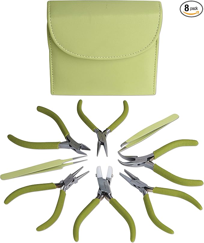 The Beadsmith Fashion Color Pliers, Jewelry Making Supply Set of 8