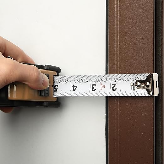 Mr. Pen- Retractable Tape Measure 25 ft, Light Brown, Easy Read, Steel Retractable Measuring Tape with Fractions, Ideal for Construction & DIY Projects