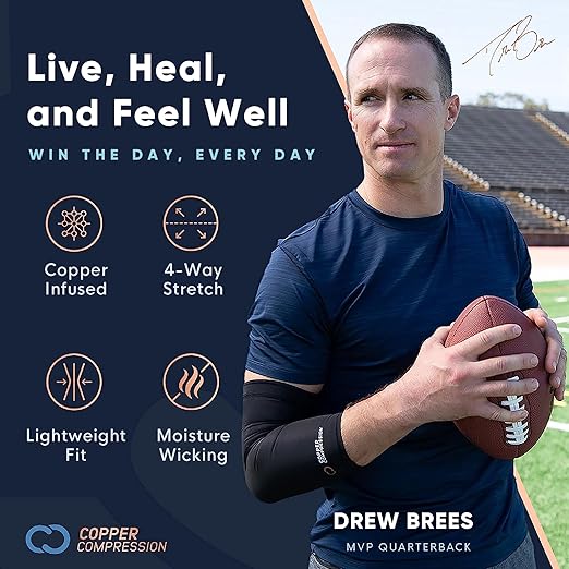 Copper Compression Arthritis Gloves | Fingerless Arthritis Carpal Tunnel Pain Relief for Men & Women | Hand Support Wrist Brace for Neuropathy, Rheumatoid, Tendonitis, Swelling, Crocheting, Typing (L)
