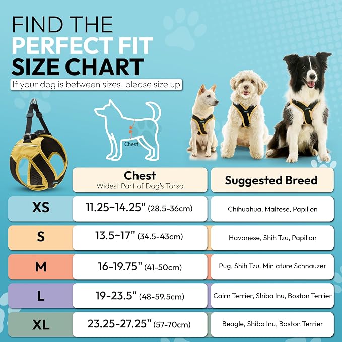 Gooby Escape Free Easy Fit X Step-in Dog Harness, Miami Yellow, Large | Patented escape-free, tightens on back-out; Choke-free X-frame + V-neck; Quick-release buckle; Reflective trim