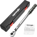 EPAuto 1/2-Inch Spring-Loaded Ring Locking Torque Wrench, High-Contrast Scale, and Click Alert, with Dual Direction Adjustment, 10~150 ft-lb, Cr-V