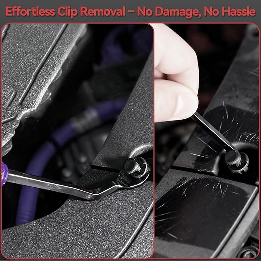 1240PCS Auto Retainer Clips Kit with Trim Removal Tools and 3-Layer Organizer Box, 32 Sizes Push Rivets Fasteners for Car Bumper, Fender, Door Panel and Interior Repair