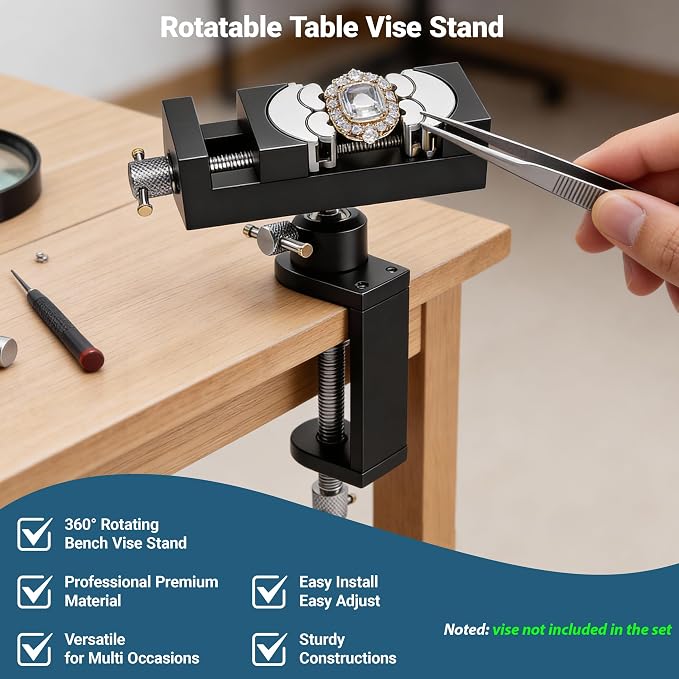 ARKNOAH Heavy Duty Vise Stand with 360-Degree Swivel Base
