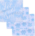 GEOMETRY Holiday Kitchen Dish Cloths - Quick Dry Dishcloths for Kitchen - Premium Dish Rags with Geoweave - 3-Pieces Set - Snow Frostin
