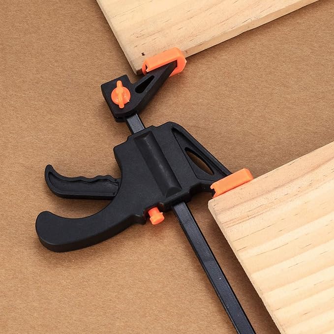 6 Inch Bar Clamps for Woodworking, 2 Pcs Trigger Quick Grip, Mini Clamps for Wood Gluing