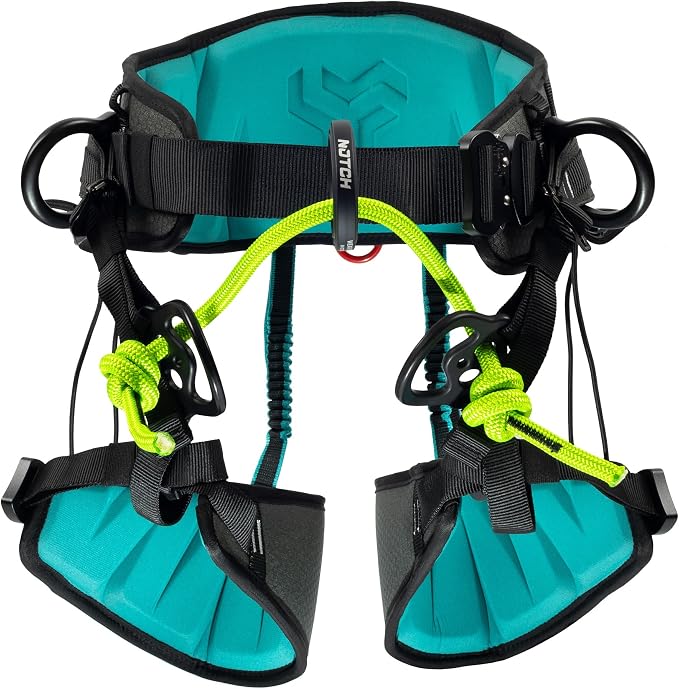 Notch Catalyst Harness-Size 1, Custom EVA Molded Back & Leg panels (CATH) | Integrated Ventilation Channels, Multiple Adjustment Points, Custom Flared Side D Rings, 330 lbs Total Weight Limit