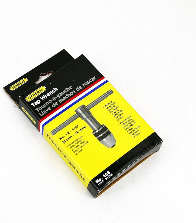 General Tools 166 Plain Tap Wrench, Capacity No.12 to 1/2-Inch