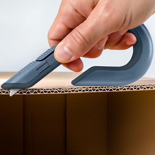 Slice Box Cutter, Heavy Duty Utility Knife, Safe Ceramic Blade Lasting 11x Longer than Metal, Slate, 2 Pack