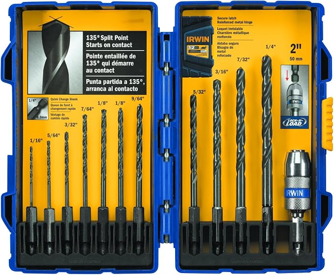 IRWIN Tools Black Oxide Hex Shank Drill Bit, 5/64-Inch (4935643)