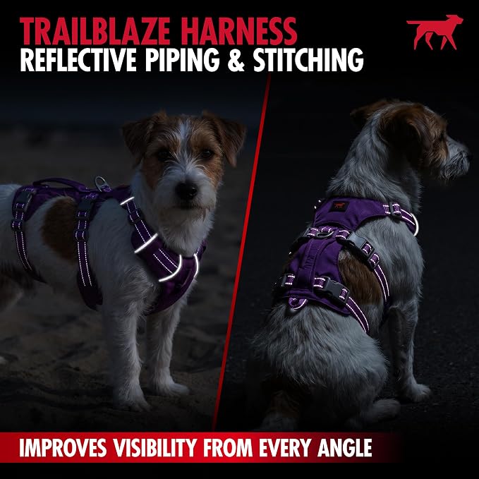 Tuff Pupper Escape Proof Dog Harness for Medium Dogs | No Pull Lightweight Adjustable Harness | No Escape Multifunctional Outdoor Pet Gear | Strong Durable Breathable | Secure Comfortable Fit