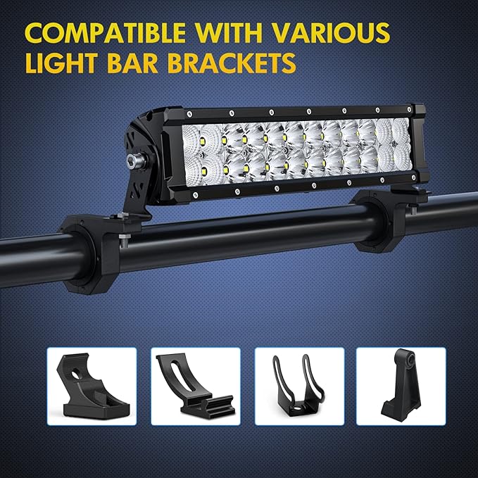 Nilight 4PCS Roll Bar Clamps Mounting Brackets for LED Lights Pods