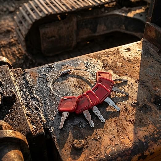 Heavy Equipment Ignition Keys, 5Pcs AT195302 AR51481 + 5Pcs H800 Keys, Replaces 1200 210C 210LJ AT194969 AT147803 4286465, Fits John Deere Hitachi Kioti Loader Backhoe Excavator Dozer Tractors