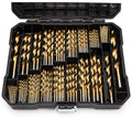 230 Pcs Titanium Twist Drill Bit Set for Metal and Wood,135°Tip High Speed Steel Titanium Drill Bit Kit Set, Drill Bits Kit for Wood, Aluminum Alloy, Metal, Plastic with Storage Case, 3/64"-1/2"