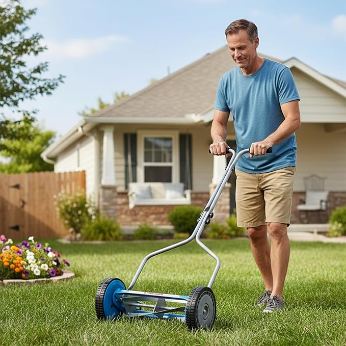 American Lawn Mower Company 2204-14 14-Inch 4-Blade Push Reel Lawn Mower
