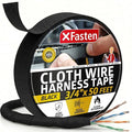XFasten Wire Harness Tape, 3/4-Inch x 50-Foot, High Temp Wiring Loom Harness, Self-Adhesive Felt Cloth Electrical Tape for Automotive Engines, Noise Dampening, and Cable Protection