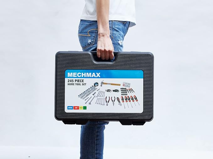 MECHMAX 245-Piece Mechanics Tool Set and Socket Wrench Kit