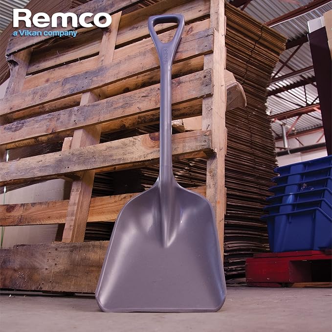 Remco 6981RG Grey Polypropylene Industrial Hygienic Shovel, 24" Blade
