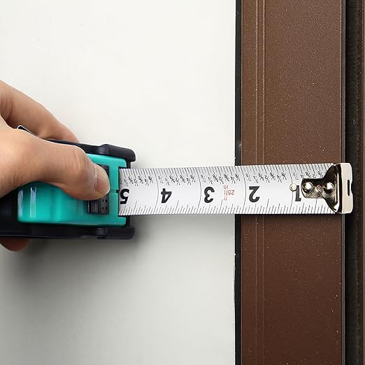 Mr. Pen- Retractable Tape Measure 25 ft, Turquoise Blue, Easy Read, Steel Retractable Measuring Tape with Fractions, Ideal for Construction & DIY Projects