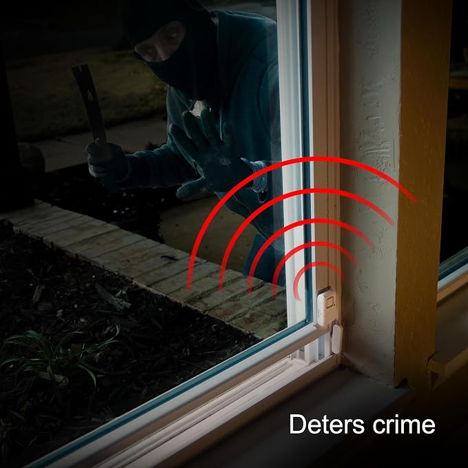 UltraPro Personal Security Window and Door Alarm, 4 Pack, DIY Protection, Burglar Alert, Wireless Chime/Alarm, Easy Installation, Home Security, Ideal for Home, Garage, Apartment and More, 45174