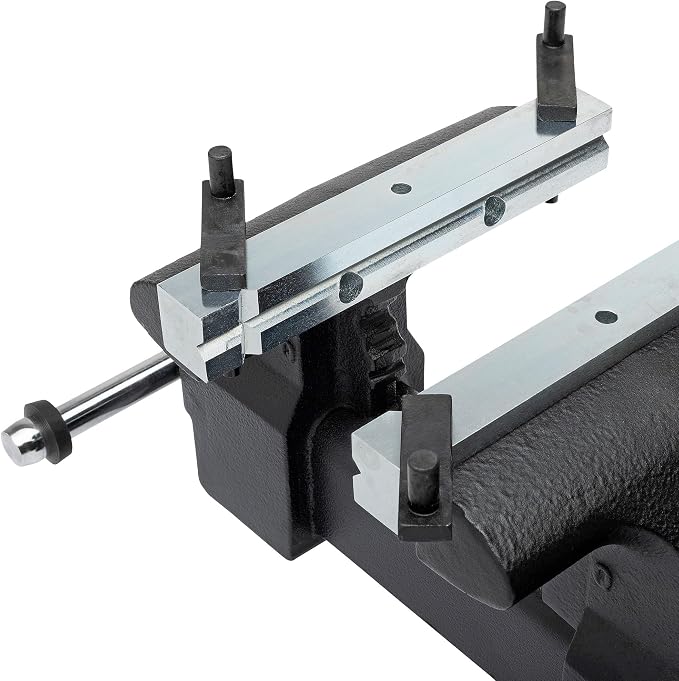 Yost MV-7 Multipurpose 7" Wide Jaw Homeowners Bench Vise | Industrial & Workshop-Grade Work Table Mechanic Tools for Wood Working, Metal Works, & DIY Projects | 360° Swivel Base | Includes 4 Jaw Dogs