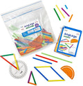 hand2mind AngLegs Small Group Set with 8 Protractors, Geometry Manipulatives, Geometric Shapes for Classroom, Montessori Math Materials, Math Teaching Tools, 4th Grade Math Manipulatives for Kids