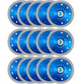 15 Pcs Diamond Saw Blade, 4.5 Inch Super Thin Tile Blade, Diamond Saw Blades for Angle Grinder, 4.5" Tile Blade for Smooth Cutting Marble Ceramics Porcelain Tiles(4.5 inch-15Pcs-Blue)