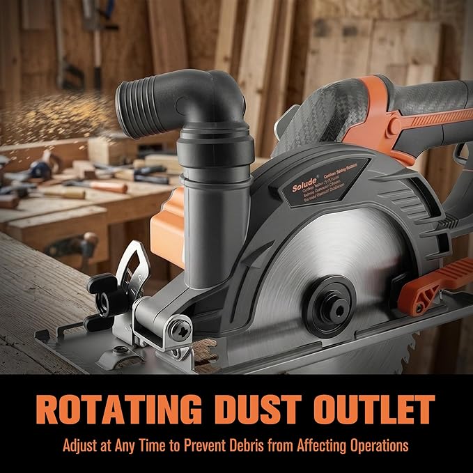 6-Inch 21V Brushless Cordless Circular Saw with 2 x 4.0Ah Lithium Batteries – Electric Cutting Circular Saw with 3 Saw Blades for Wood, Metal, Tile, Drywall, Plastic Cutting