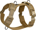 OneTigris Soft Padding No Pull Dog Vest Harness for Medium and Large Dogs | High-tensile Nylon, Adjustable, Reflective, 1 Handle, 3 D-rings, Lightweight, Tough, Easy on/off Tactical Dog Harness