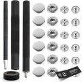 CRAFTMEMORE Snap Setter Fastener Kit Button Fixing Tool S-Spring Socket Popper Setting Tool with 10 Silver Snaps VT1 (8mm (0.31"))