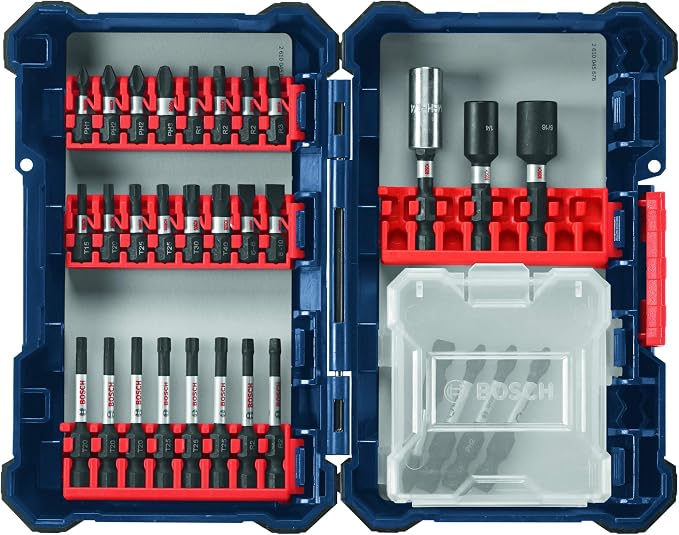 BOSCH SDMS32 32-Piece Assorted Impact Tough Screwdriving Custom Case System Set for Screwdriving Applications