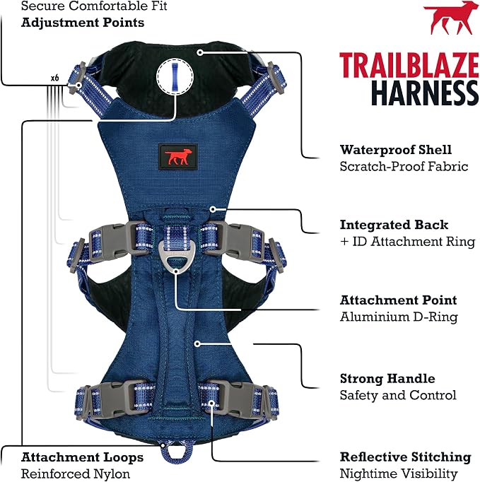 Tuff Pupper Escape Proof Dog Harness for Extra Small Dogs | No Pull Lightweight Adjustable Harness | No Escape Multifunctional Outdoor Pet Gear | Strong Durable Breathable | Secure Comfortable Fit