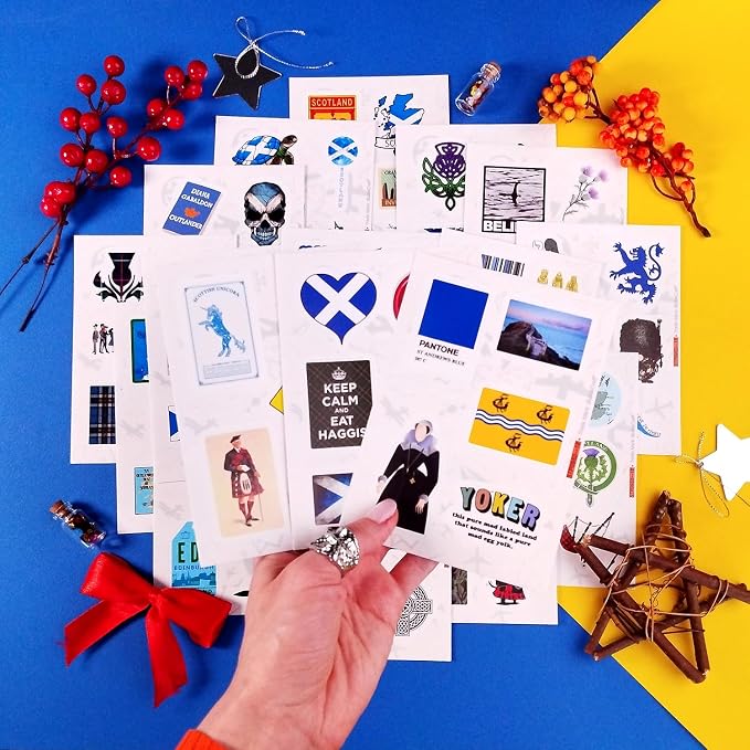 BulbaCraft Scotland Stickers for Water Bottle and Laptop - Heritage Party Supplies & Decorations, Waterproof Vinyl Scottish Decals, Scotland Flag Stickers Laptop Decals, Gifts for Women & Men