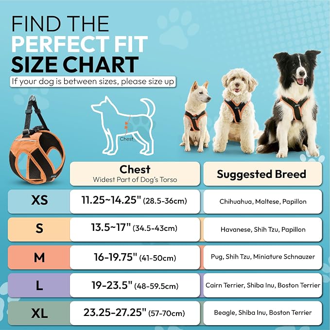 Gooby Escape Free Easy Fit X Step-in Dog Harness, Atlanta Peach, X-Small | Patented escape-free, tightens on back-out; Choke-free X-frame + V-neck; Quick-release buckle; Reflective trim