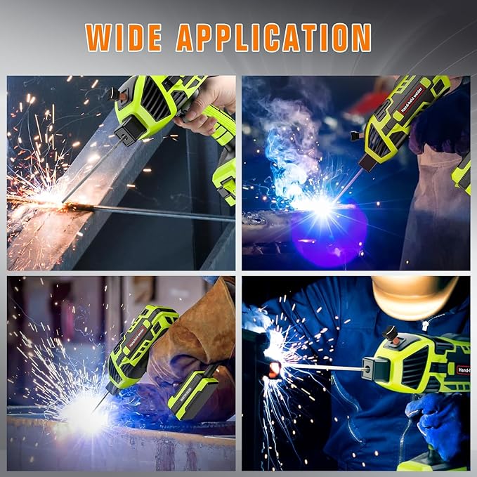 Portable Welding Machine 110V Handheld Electric ARC Welder Gun Stick Welder Machine with IGBT Inverter 5 Variable Current Adjustment for 1/16''-1/8'' Welding Rods