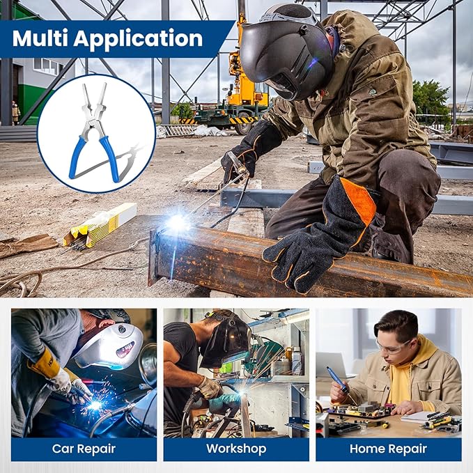 Hongyineng 8" MIG Welding Pliers - Multi-Functional, Anti-Rust, High-Carbon Steel with Comfort Grip for Professional & DIY Use