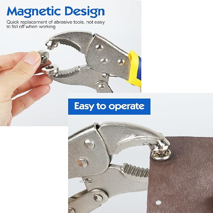 YZS Snap Button Kit Tool【Upgraded 3 Dies】- Heavy Duty Snap Fastener Tool, Includes 10Sets 15mm Metal Snap Buttons for Replacing or Repairing Snaps on Boat Cover, Canvas, Leather, Fabric