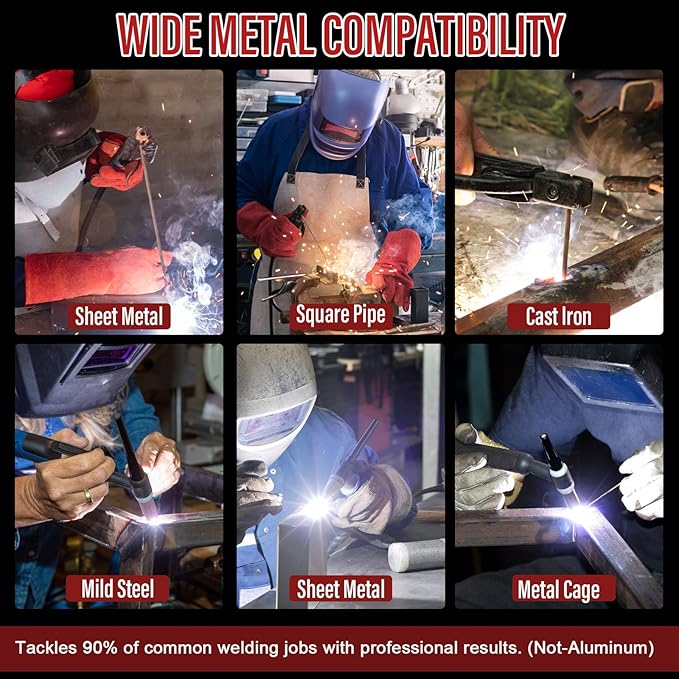 Stick Welder,Upgraded MMA-135PRO Welding Machine 110V,ARC/Lift TIG 2 In 1 Mini Welder Machine,Home DIY Arc Welder,Portable Welder with Hot Start,Arc force and Anti-Stick (Red)