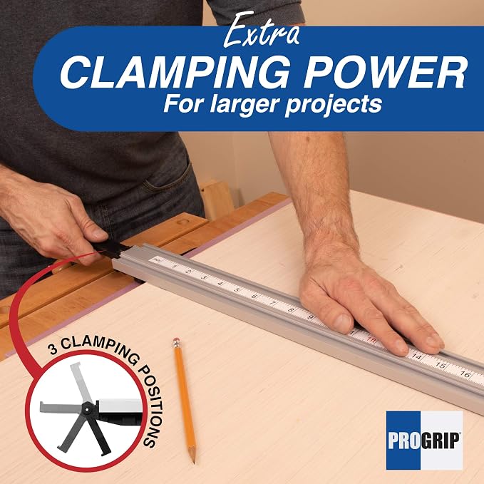 ProGrip Straight Edge Clamp Ideal for Cutting Large Sheets of Plywood and