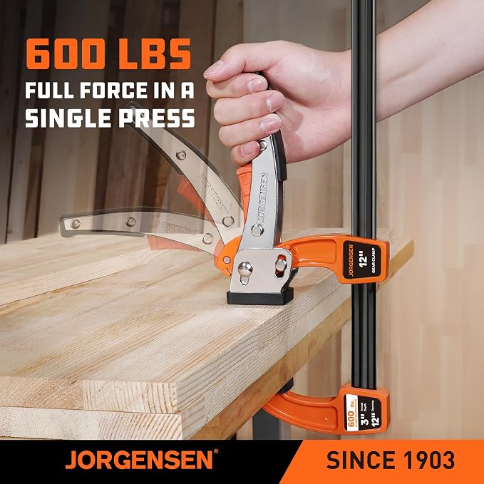 Jorgensen 12-Inch Bar Clamp, Ratcheting Bar Clamp