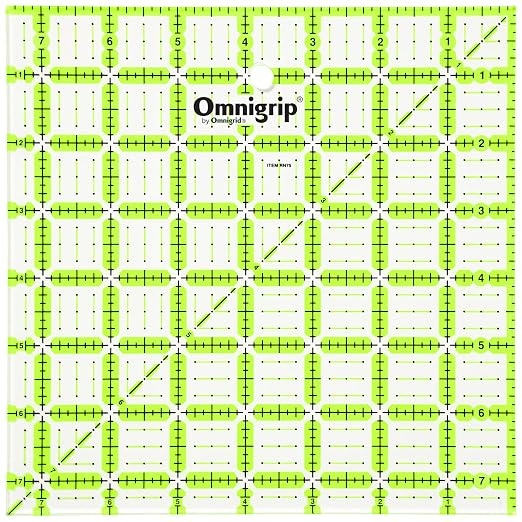 Omnigrip 7-1/2" x 7-1/2" Non-Slip Square Quilting Ruler by Omnigrid