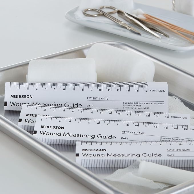 McKesson Wound Measuring Guide Ruler, Non-Sterile, Paper, 6 in, 50 Count, 12 Packs, 600 Total