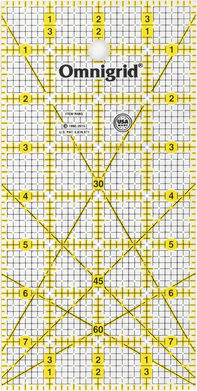 Omnigrid Rectangle Quilting Ruler Value Pack (1"x6", 4"x8", 6"x12")
