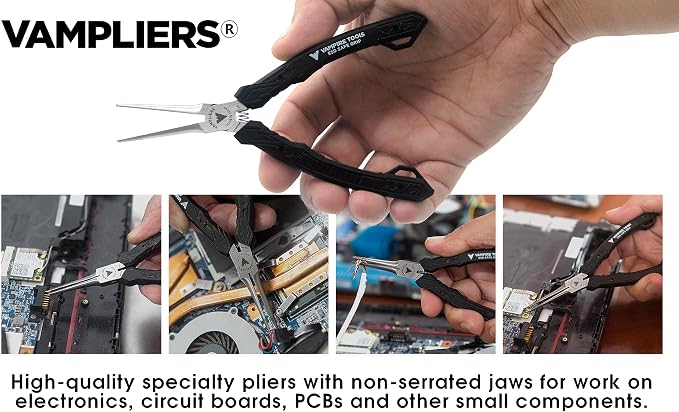 VAMPLIERS 4-PC 5" Precision Mini Pliers Set, ESD Safe, Made in Japan