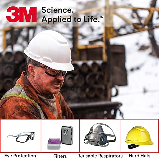3M Safety Glasses, Virtua CCS, ANSI Z87, Anti-Fog, Indoor/Outdoor Mirrored Lens, Blue Frame, Corded Ear Plug Control System, Removable Foam Gasket (Pack of 2)