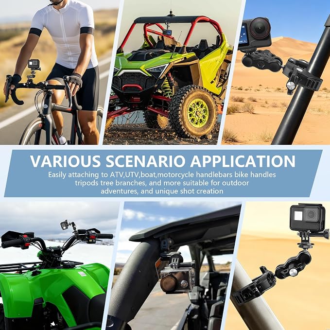 Chelhead Super Clamp Camera Mount with Phone Holder for Up to 3" Tubes