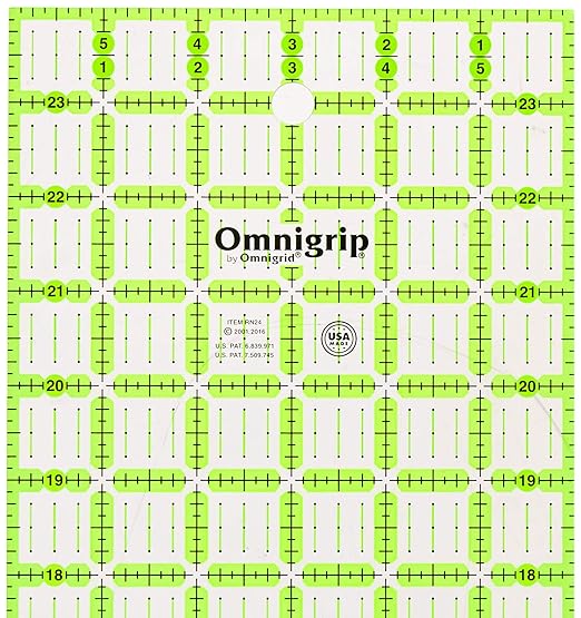 Omnigrip 6" x 24" Non-Slip Rectangle Quilting Ruler by Omnigrid